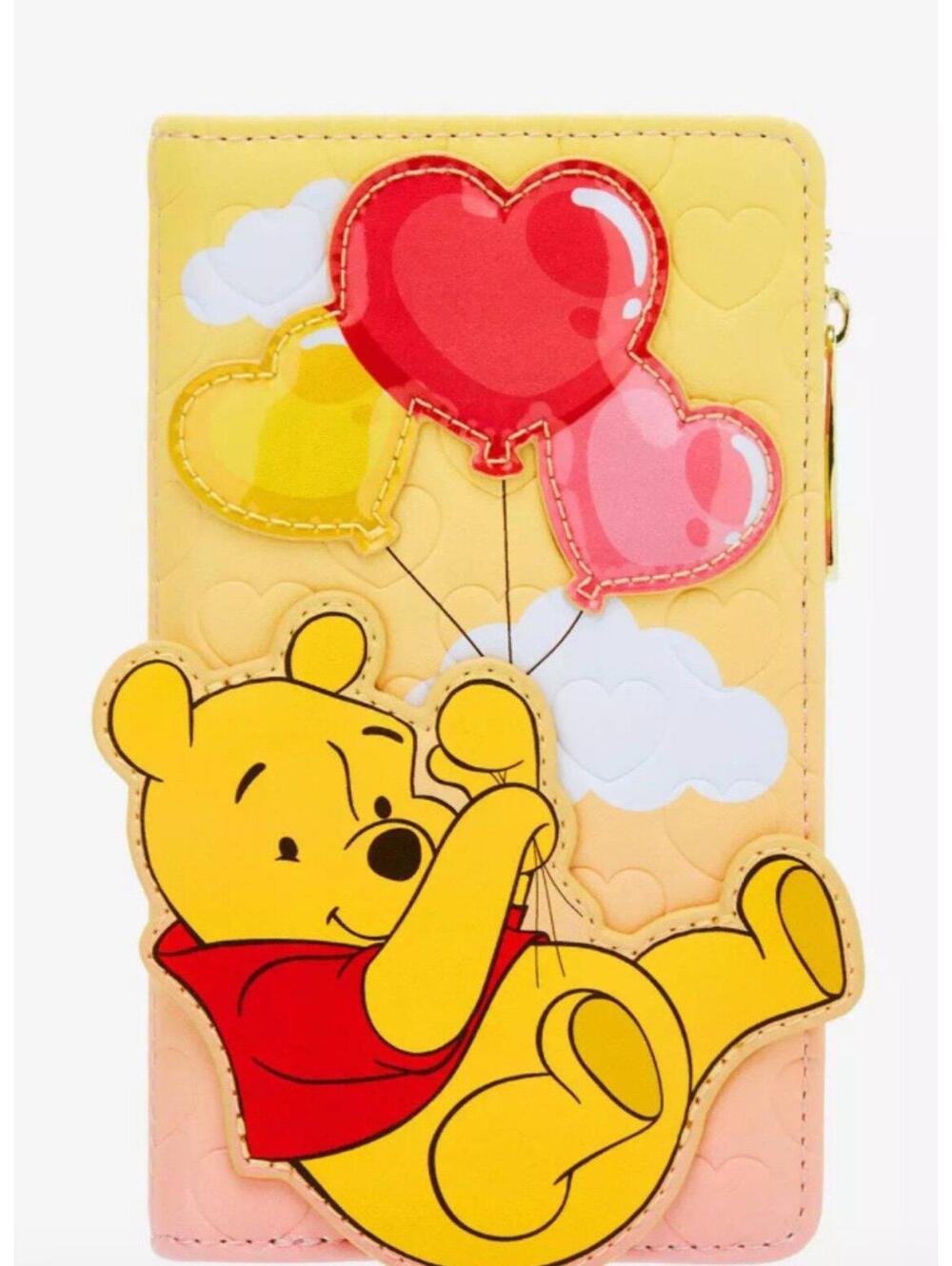 Disney Winnie the Pooh Heart Balloon Pooh Bear Wallet